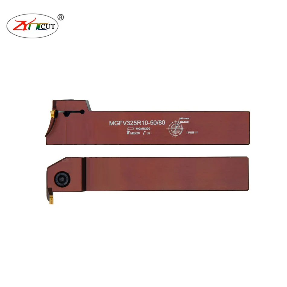 

MGFV320R10 325R15-30/50mm 50/80mm 80/160mm 160/400mm End face slotting tool bar for mgmn300 3mm Circular end face grooving tool
