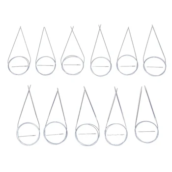 

11 pieces 120 cm Lang Stainless Steel Circular Needles 1.5 mm - 5.0 mm