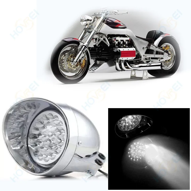 

7" universal 12V Retro Motorcycle Cafe Racer Bullet LED Headlight Hi-Low Beam Headlamp for Bobber Choppers Custom Honda Yamaha