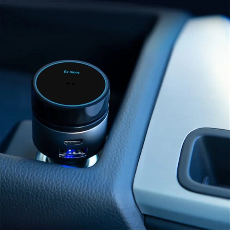 Xiaomi Ez более Смарт Bluetooth автомобильное зарядное устройство Al Air управление PD двойной линии Быстрая зарядка Bluetooth музыкальный плеер