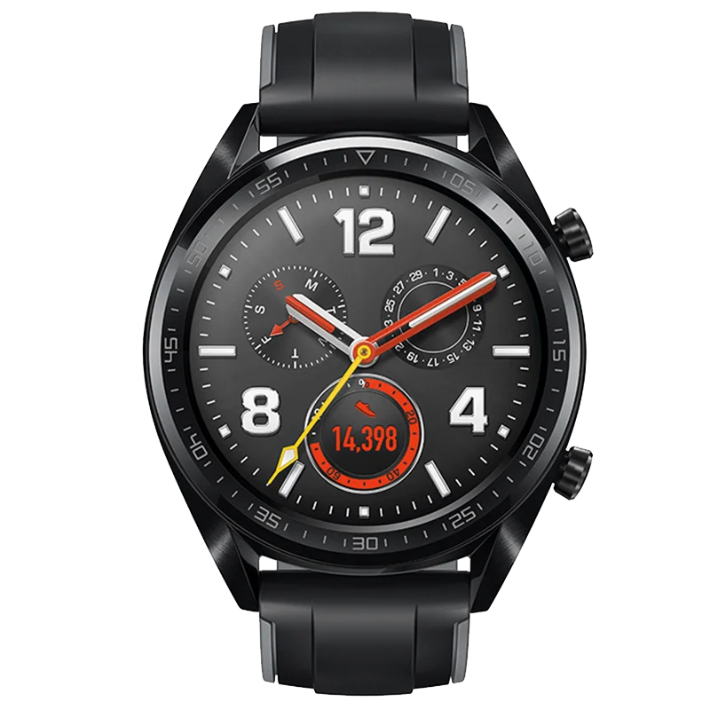 Huawei Watch GT Смарт часы Поддержка gps NFC 14 дней Срок службы батареи 5 атм водонепроницаемый телефонный Звонок трекер сердечного ритма для Android iOS промо-код newyear1200 / newyear600 - Цвет: Global 46mm Black