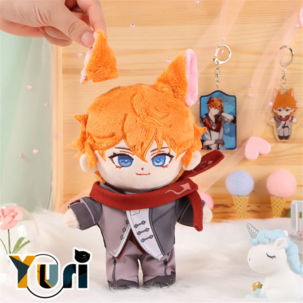 In Stock New Limit Genshin Impact Ajax Tartaglia 20cm Plush Doll With Clothes Outfit Toy Soft Cosplay Anime Gift C KM