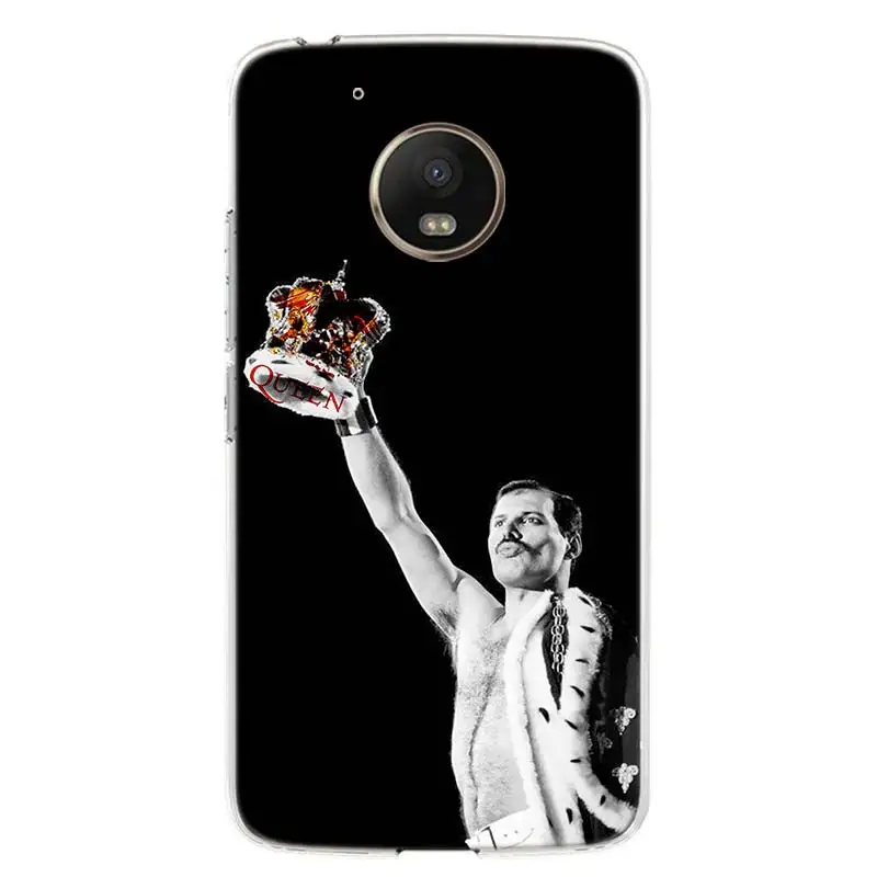 TW183-5 Чехол для телефона queen Freddie Mercury King для Motorola Moto G7 G6 G5S G5 E4 Plus G4 E5 Play power, Европейский подарок, чехол с рисунком - Цвет: TW183-5