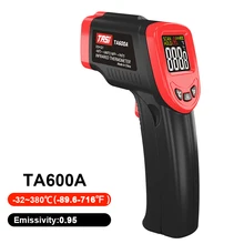  TASI 880/680/480/380 Degrees Celsius Colorful Display High Temperature Infrared Laser Thermometer 