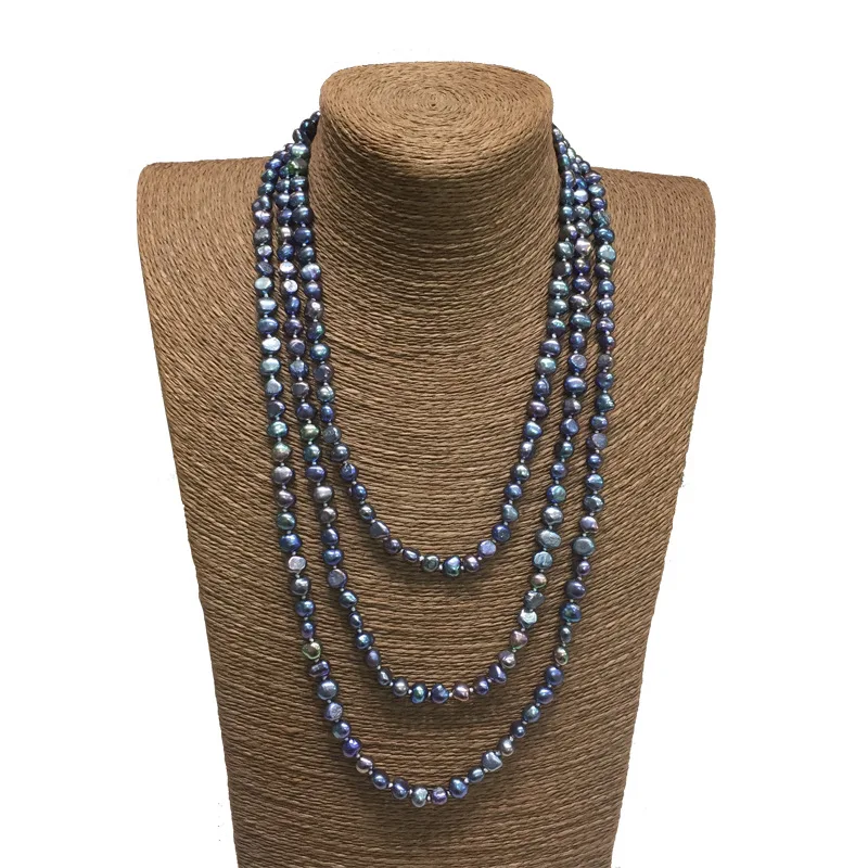 

S28 Essential pearl sweater chain necklace in autumn and winter