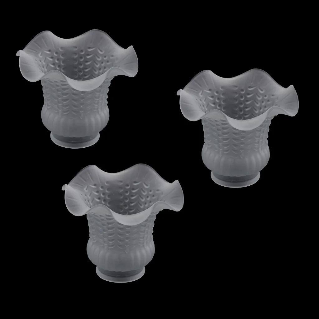 3pcs Glass Shades for Wall Sconce Lights and Ceiling Fan Lights Chandelier