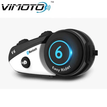 

Vimoto V6 Motorcycle Intercom Bluetooth Helmet Headset BT Interphone Moto Intercomunicador+Soft Mic