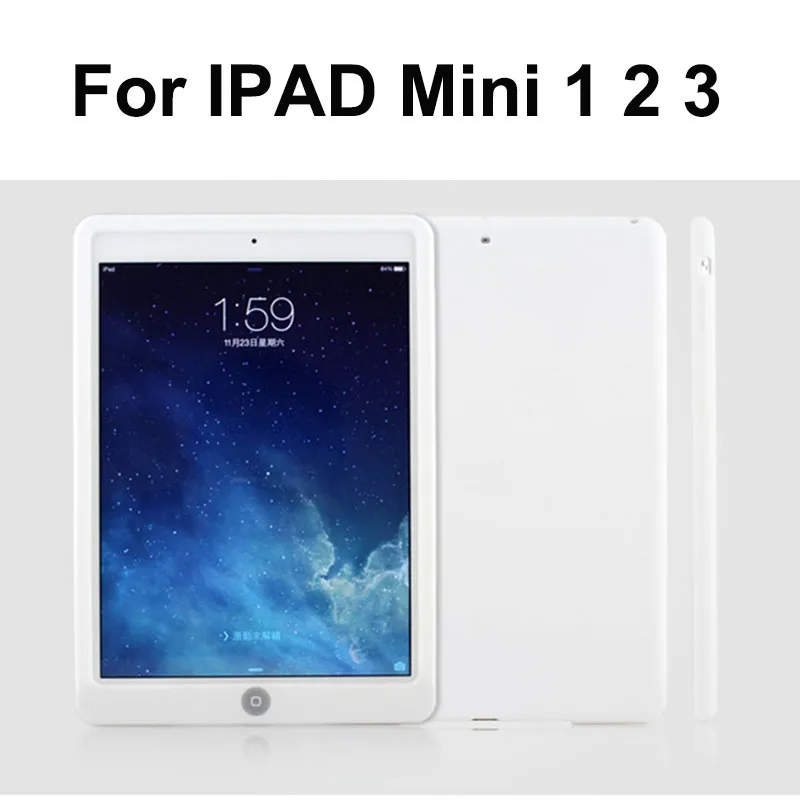 7,9 дюймов детский ударопрочный чехол для планшета для iPad Mini 1 2 3 Мягкий Силиконовый прочный Чехол на заднюю панель защитный чехол для iPad Mini 4 Чехол - Color: mini 123 white
