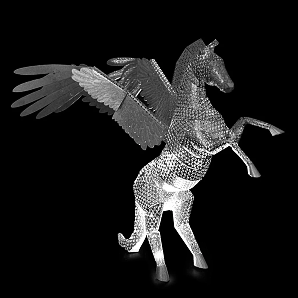 3D Metal Art Craft Model Build Puzzle Kits Home/Table Decoration B-day Gift - Pegasus