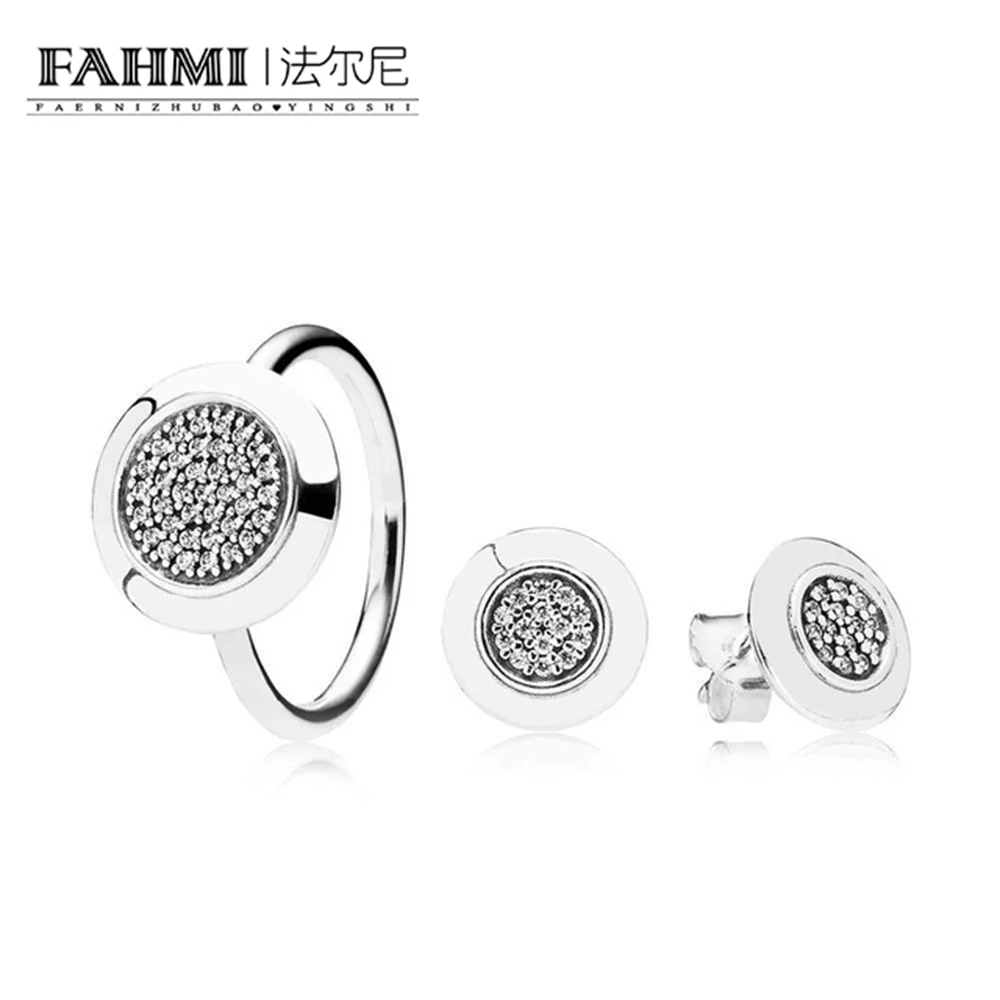 

FAHMI 2018 100% 925 Sterling Silver Signature Classic Style Ring Set Charms Rings Fit DIY Original Jewelry A Set