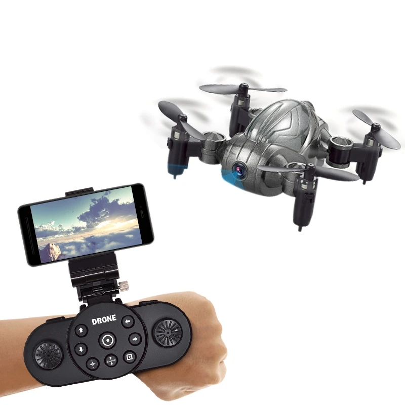 

Mini Foldable RC Drone WiFi Transmission HD Camera Watch Remote Contro Helicopters Children's Toys