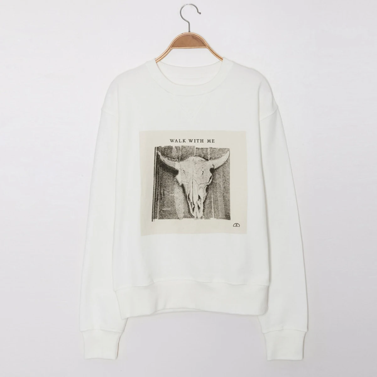 Sheep Head Print Letter Sweatshirt Women Autumn