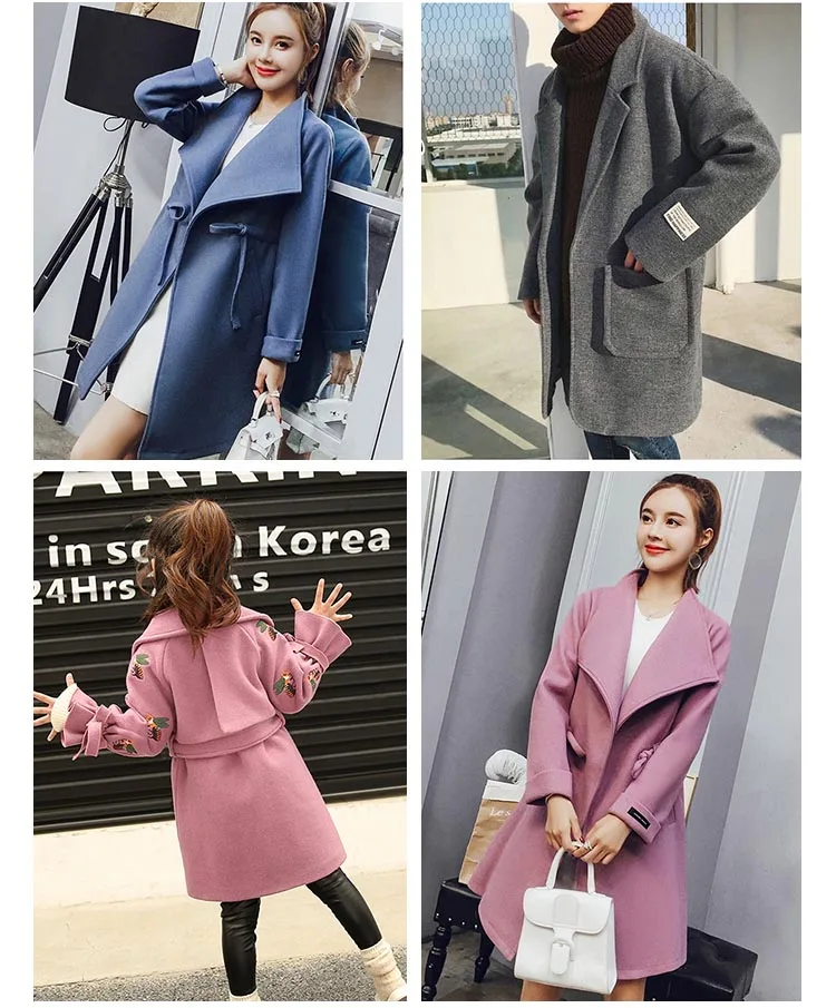 Fall Thick Solid Cashmere Imitation Wool Cloth Diy Coat Woollen Fabric Wide  57