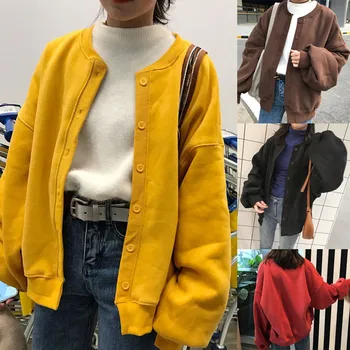 

2019 newest sweater coat Fashion Women Cardigan Top Knitting Long Sleeve Loose Coat @8