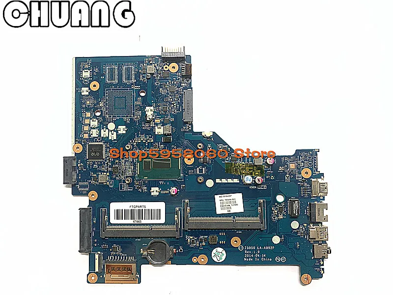 Для HP 14-R 240 G3 Материнская плата ноутбука SR0N9 I3-3217U Процессор ZSO40 LA-A998P 762239-501 762239-001