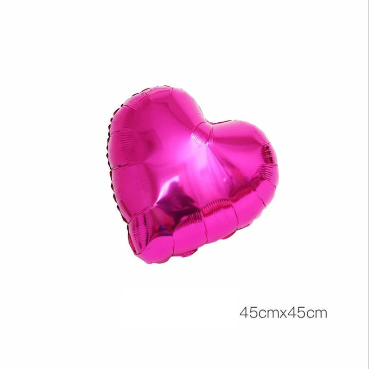 rose red 5 шт. 10 дюймов в форме сердца алюминиевые шары надувные из фольги для дня рождения украшения гелиевый воздушный шар Globos Свадебные украшения - Цвет: rose red