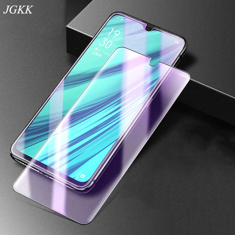 Анти-синее матовое закаленное стекло для OPPO Realme C2 A9X A3 K3 AX5S синяя матовая защитная