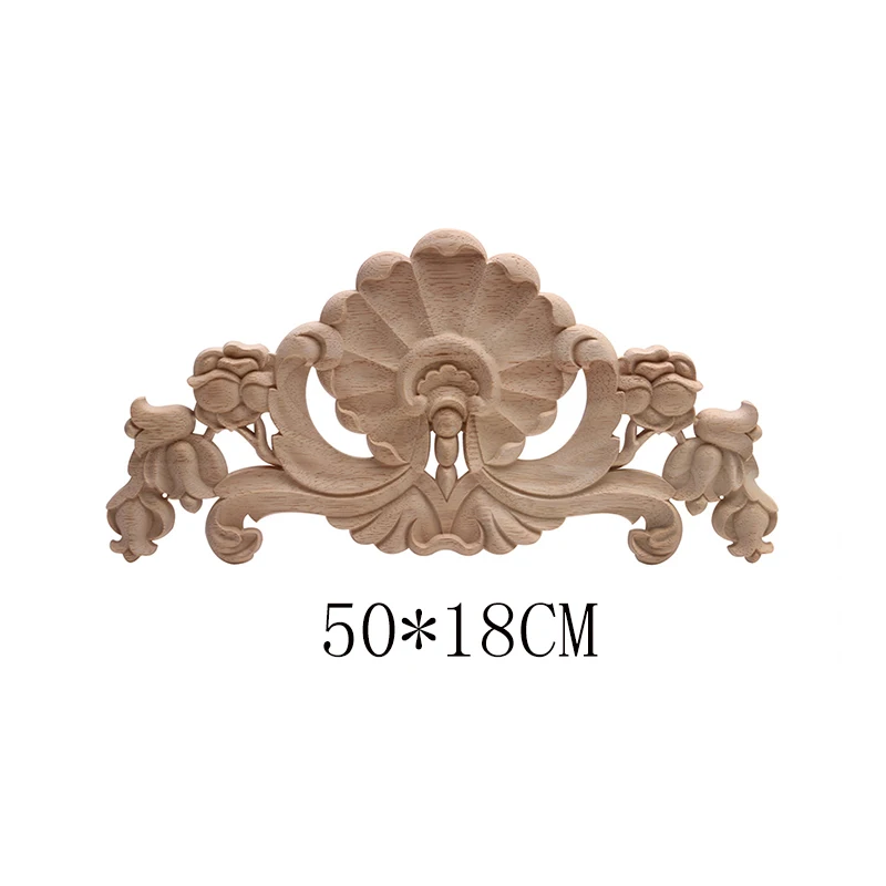 Wood Applique Onlay Wood Decal Rubber Wood Corner Walls Decor Unpainted Antique Wood Figurines Wood Mouldings Exquisite NEW