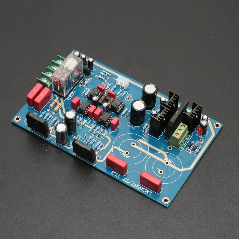 DC версия сервопривода двухканальный усилитель плата с NE5534 Op Amp LM317 LM337 AC двойной 16~ 30 в 68 Вт* 2 LM3886 Плата усилителя