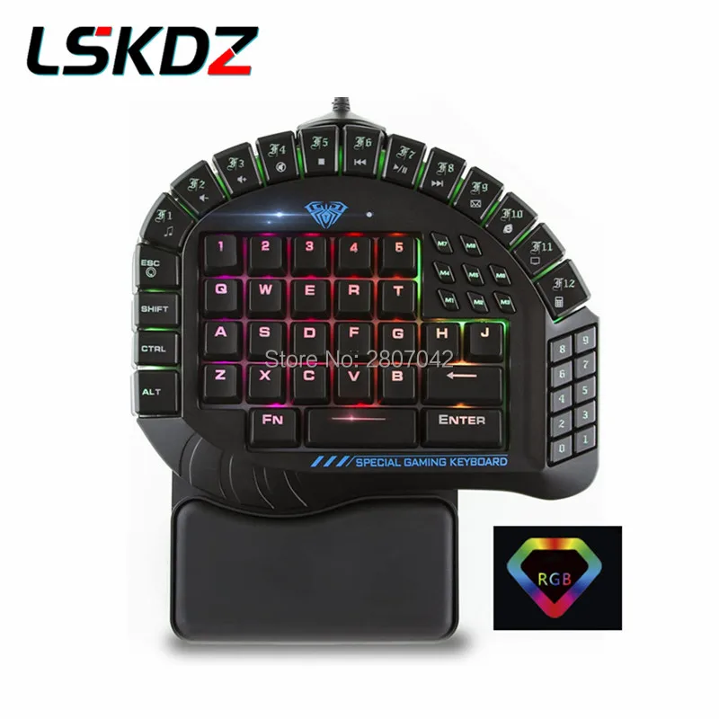 AULA механическая клавиатура с одной рукой электронная спортивная игра RGB