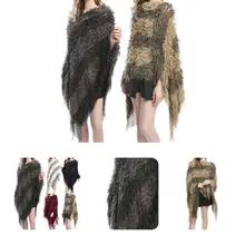 

Cloak Coat Temperament Autumn Winter V Neck Loose-fitting Warm Cape Coat for Dating Wrap Shawl Women Sweater Cape