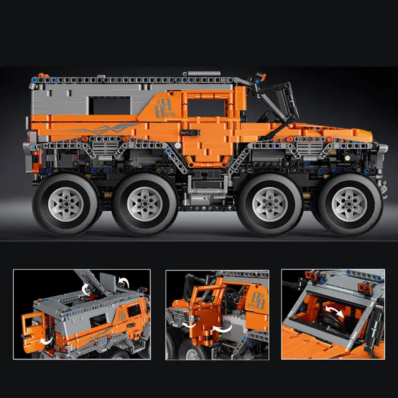 DHL Yeshin 23011 Technic серия MOC Avtoros Shaman 8x8 Siberia супер автомобиль внедорожник модель автомобиля строительные комплекты блок Bric