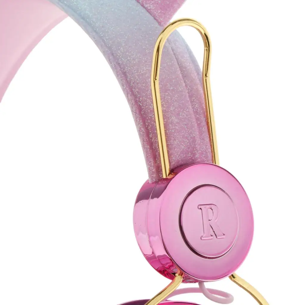 Unicorn Cartoon Glitter Kids On Ear Headphone with Microphone for Girls