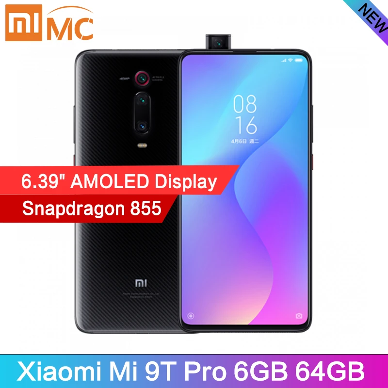 Оригинальный мобильный телефон Xiaomi Mi 9T Pro 6 ГБ 64 Snapdragon 855 48MP AI тройная камера 4000 мАч
