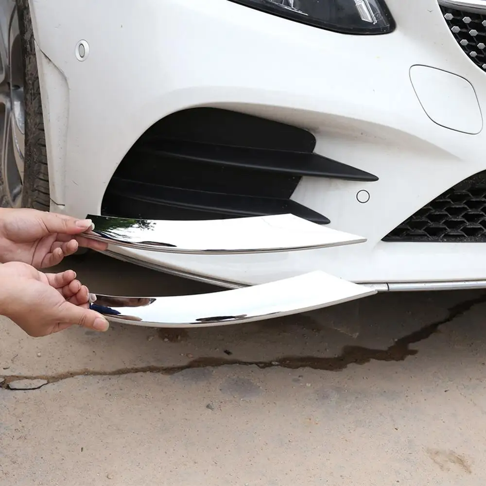 4 шт. хромированные полоски из АБС-пластика для украшения передних фар Mercedes Benz C