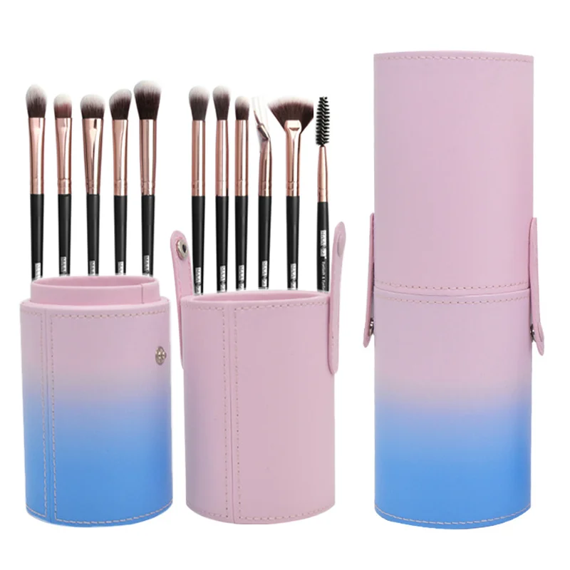 

Fashion Makeup Brushes Holder PU Leather Cosmetic Brush Cup Case Container Storage Box Organizer Make Up Brush Holder