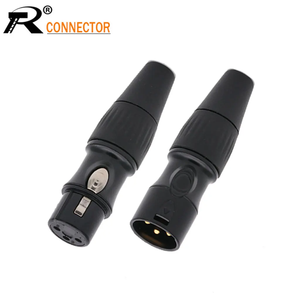 2pcs New Arrival DIY Solder Type Metal Material Audio Signal Plug XLR Male 3 Pin Microphone Cable Connector | Обустройство дома