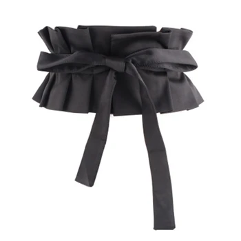 

Solid Super Wide Corset Belts Women Vintage Elastic Three-Dimensional Lace Wide Belt Ladies Korean Dresses Black Belt Decoration