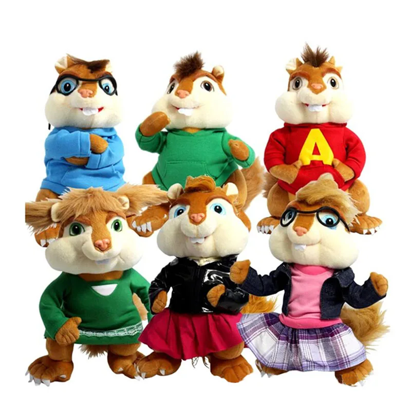 Alvin And The Chipmunks мышь животные плюшевая игрушка кукла из фильма милая мультяшная для