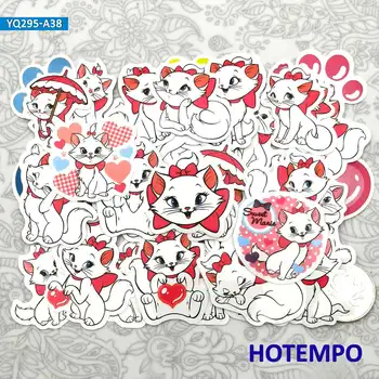 

38pcs Cute Cartoon White Cat Mini Diary Stickers Toys for Children Kids Scrapbook Stationery Mobile Phone Laptop Anime Stickers