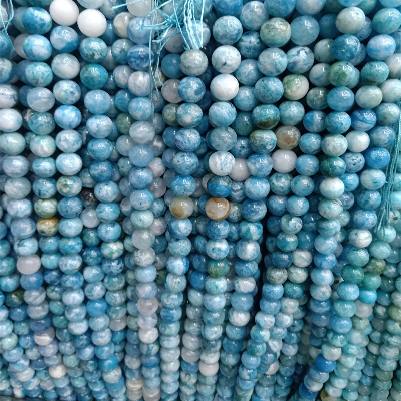 Natural Stone Blue Hemimorphite Beads 6/8mm Round Loose Spacer Gem Beads  For Jewelry Making DIY Bracelet Necklace Strand 15 - AliExpress