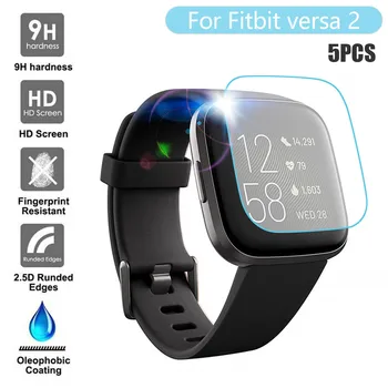 

Smart watch for Fitbit 1/3/5PCS Clear Film Tempered Glass Screen Protector for Fitbit versa 2 Smart Watch Glass Screen