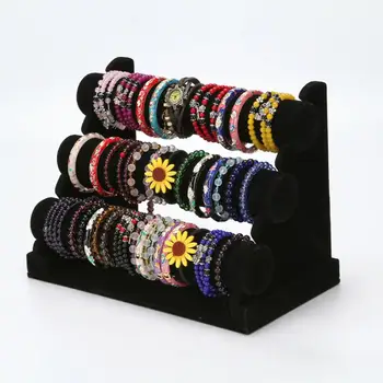 

Yonntech 3-Tier Bar Bracelet Watchs Necklace Table Jewelry Organizer Holder Rack Stand Jewelry Display Holder