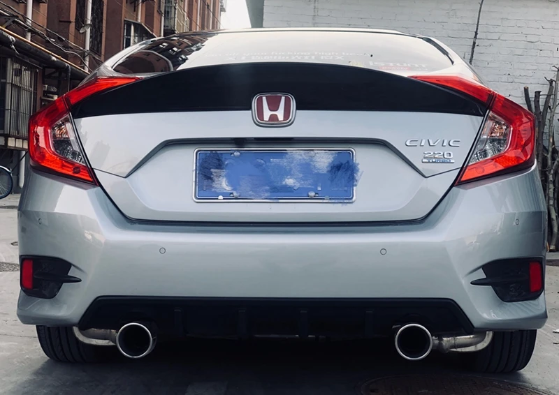 Спойлер для Honda Civic 10th ABS пластик окрашенный цвет задний багажник багажника крыло задний спойлер автомобильные аксессуары