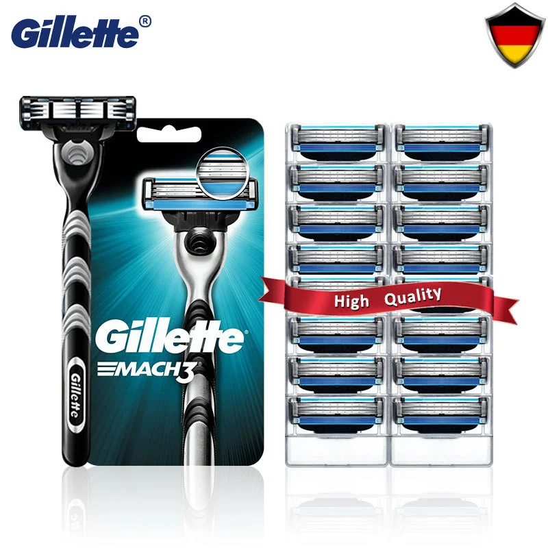 Оригинальная бритва для мужчин Mach3 Gillette 8 шт. лезвий бритья удаления волос с лица