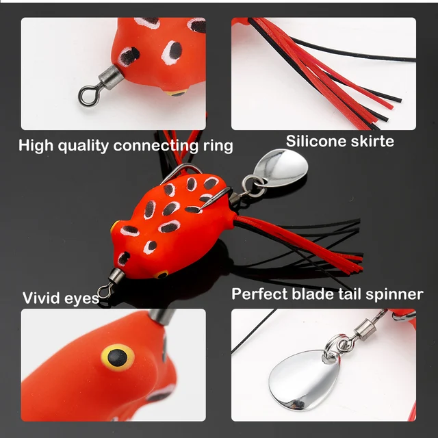 Topwater Frog Lures Soft Fishing Lure Kit for Bass Pike Snakehead Dogfish  Musky - buy Topwater Frog Lures Soft Fishing Lure Kit for Bass Pike  Snakehead Dogfish Musky: prices, reviews