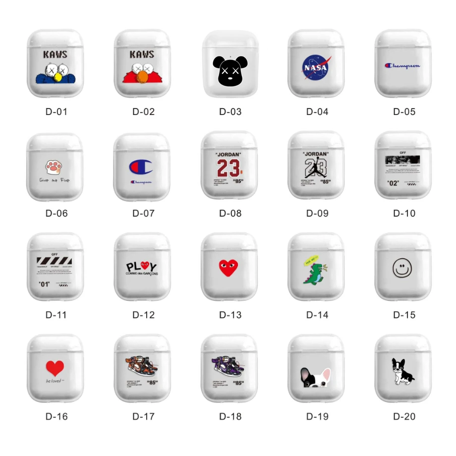 Модный жесткий чехол из поликарбоната для Apple AirPods, чехол, беспроводные Bluetooth наушники, защитный чехол, аксессуары для AirPods, зарядная коробка