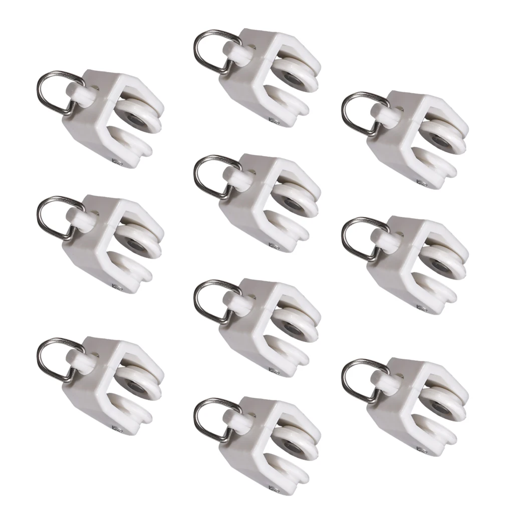 10pcs  Curtain Track Glider Drape Rail Runner Gliding For Basement