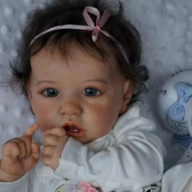22 дюйма 55 см реалистичные Boneca Reborn Baby Doll Мягкие настоящие сенсорные полностью