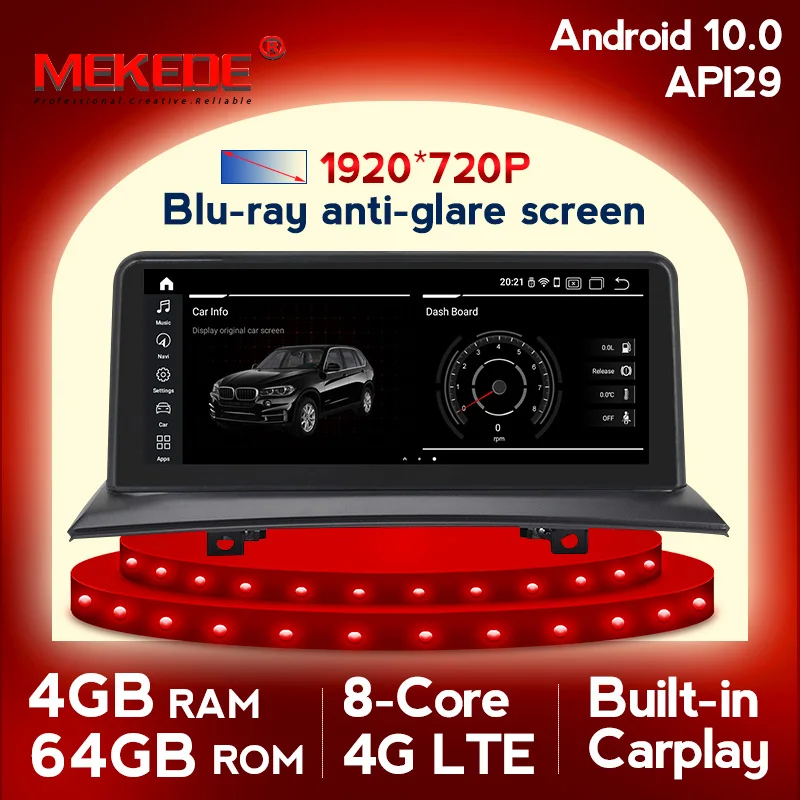 X! 10 25 &quotAndroid Автомобильный Gps dvd для BMW X3 E83 2004-2010 встроенный DSP carplay 4 Гб ОЗУ 64 ПЗУ 4G LTE