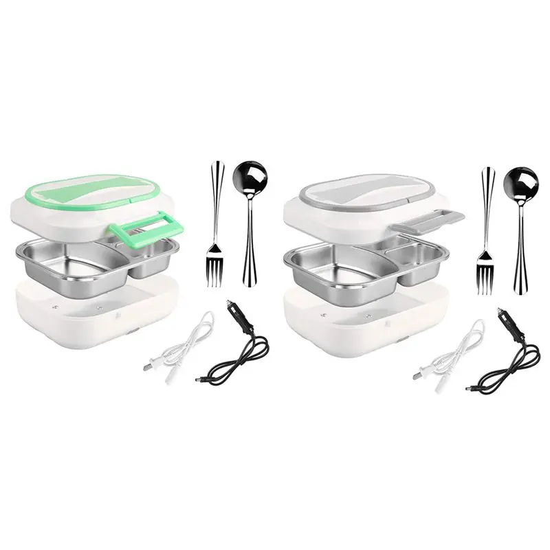 Us Plug Portable Electric Lunch Box - Car Use 12V Home 110V Heating Food Heater Bento Meal Warmer | Дом и сад