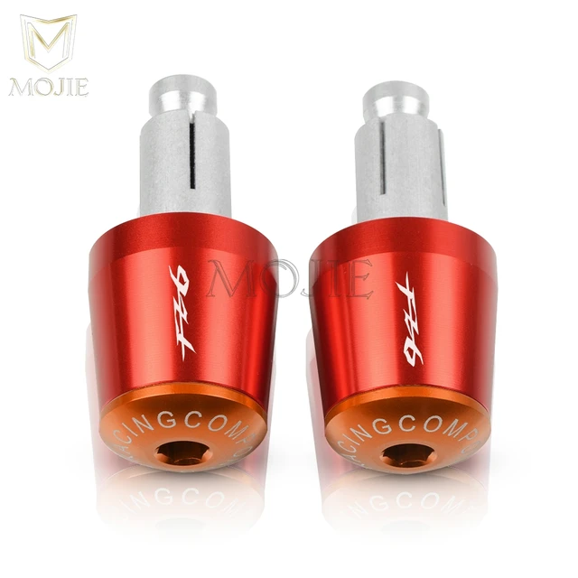 22mm Motorcycle Handlebar Grips End Handle Bar Cap End Plug For YAMAHA FZ6 FAZER FAZER600 FZ6S FZ6N FZ6S2 FZ6R S2 SJ6S FZ600 Red Orange