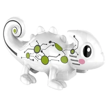 Inductive Tracking Along Chameleon Lizard Robot With 5 Kinds Of Colorful Light Changing Puzzle Toys For Children