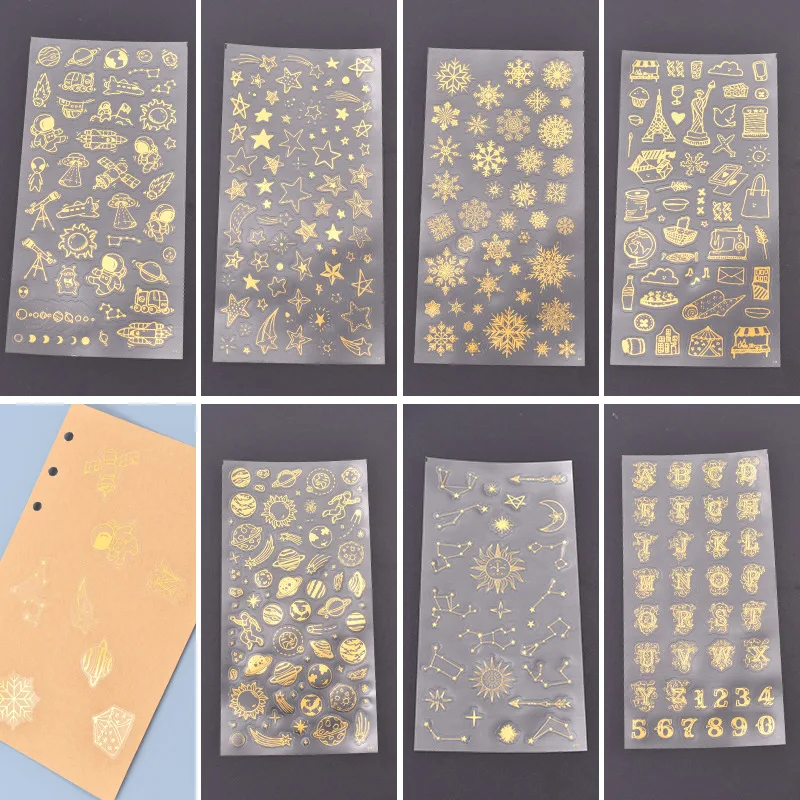 

4pc DIY UV Resin Stickers Crafts Materials Planet Moon Snowflake Stickers Filling Decorative Epoxy Resin Accessories 2020
