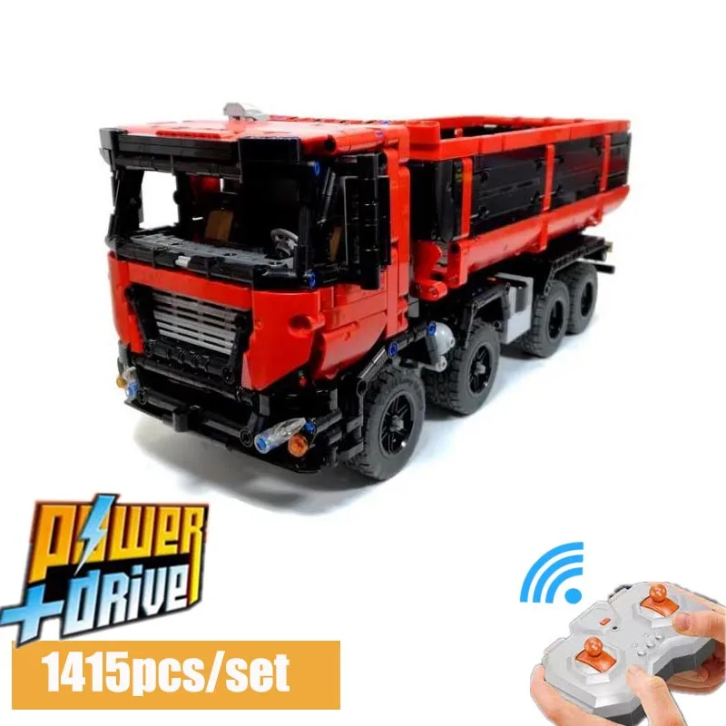 Electric version moc дизайн серии Мощность функции MOC-19929 8х4 самосвал строительные блоки для грузовиков кирпичи на день рождения diy игрушка в подарок - Цвет: Electric version