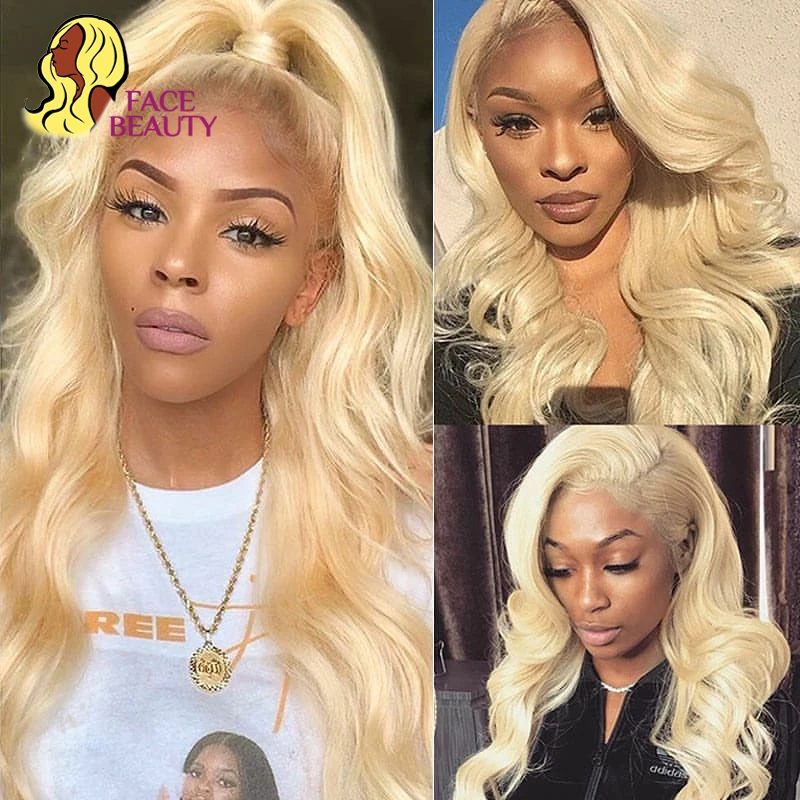 Facebeauty перуанский волнистый парик для тела предварительно выщипанный 1B 613/613 Remy